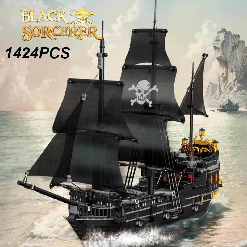 Brick Toy Pirate Ship Model