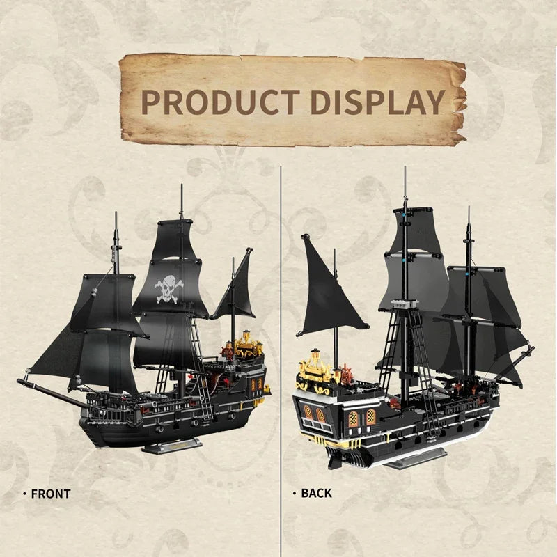 Brick Toy Pirate Ship Model
