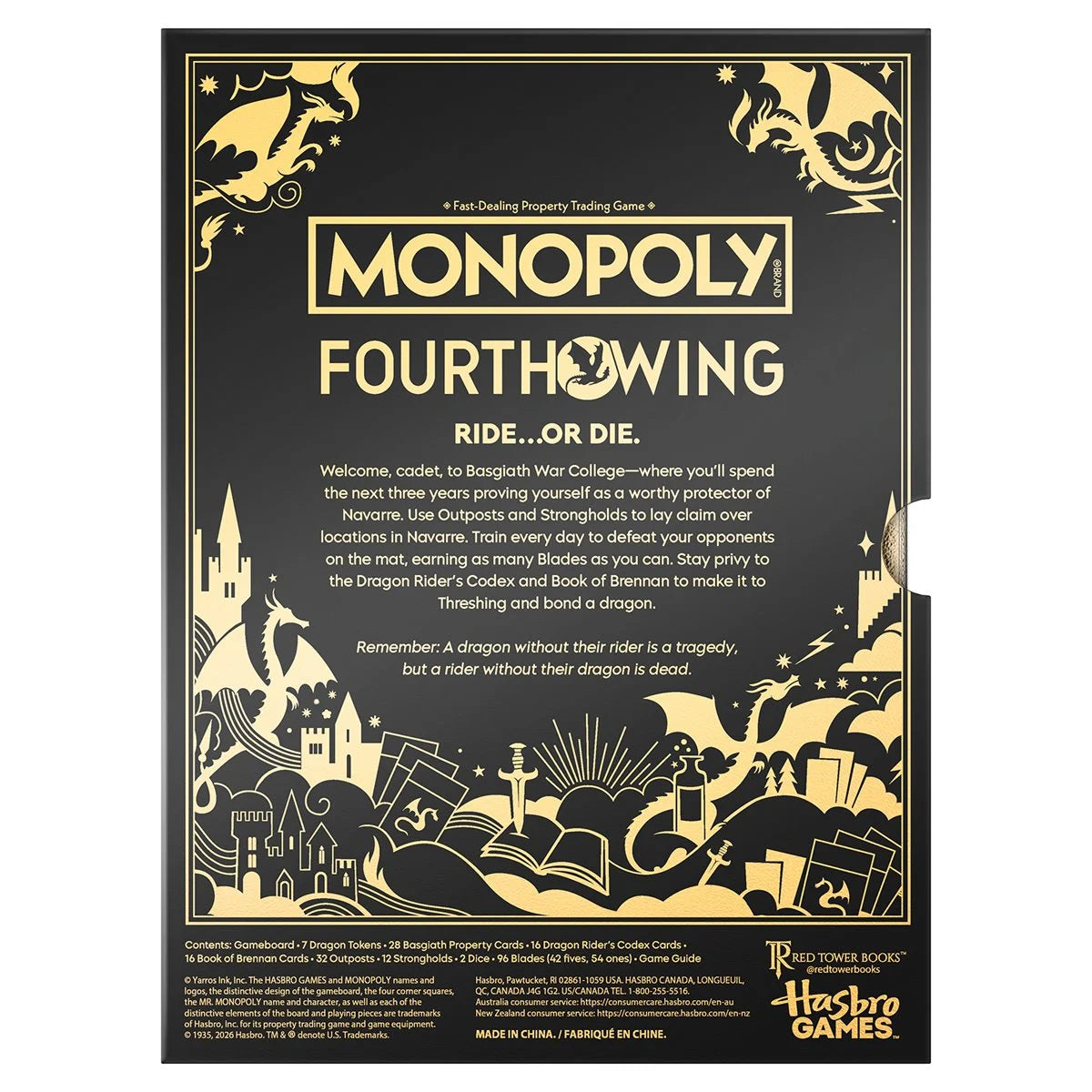 Fourth Wing Edition Monopoly Board Game