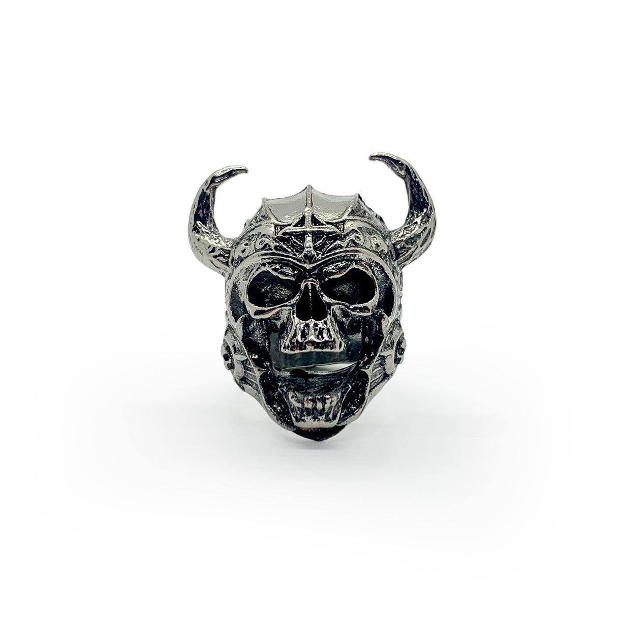 Horned Devil Skull Ring Stainless Steel - US Size 13