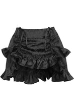 Load image into Gallery viewer, Black Brocade Ruched Bustle Skirt