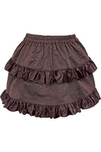 Load image into Gallery viewer, Brown Brocade Ruched Bustle Skirt