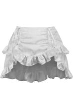 Load image into Gallery viewer, White Brocade Ruched Bustle Skirt