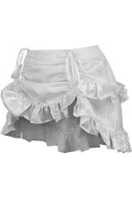 Load image into Gallery viewer, White Brocade Ruched Bustle Skirt