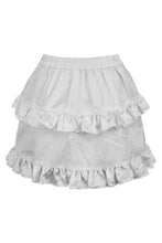 Load image into Gallery viewer, White Brocade Ruched Bustle Skirt