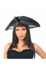 Faux Leather Pirate Hat