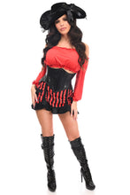 Load image into Gallery viewer, Top Drawer 4 PC Pirate Lady Corset Costume