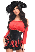 Load image into Gallery viewer, Top Drawer 4 PC Pirate Lady Corset Costume