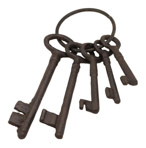 Seven Seas Pirates Vintage Pirate Skeleton Keys - Iron - Ideal for Cosplay and Themed Parties - Set of 5