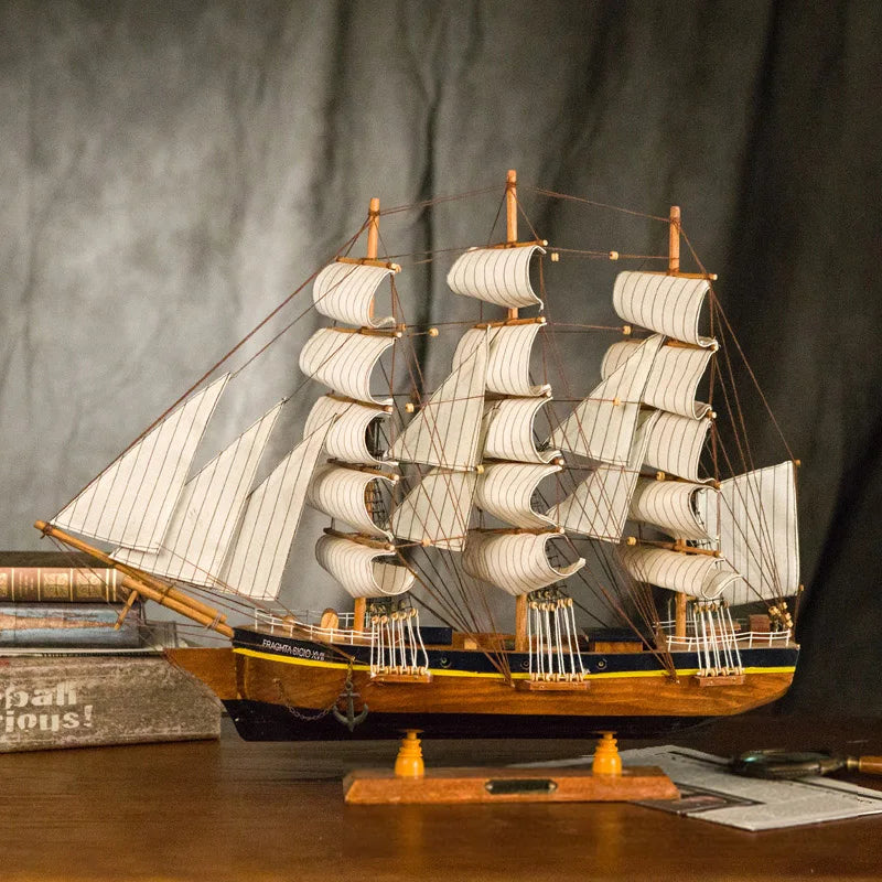 Decorative Wood Mediterranean Ship Model