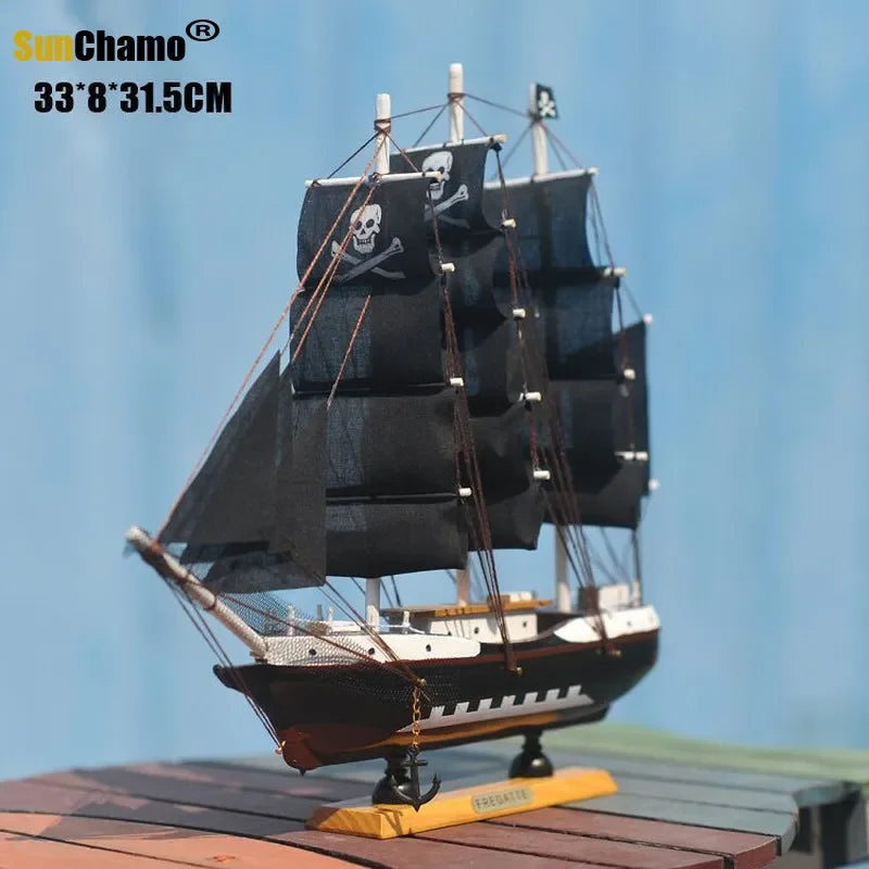 The Black Pearl Wooden Ship Model