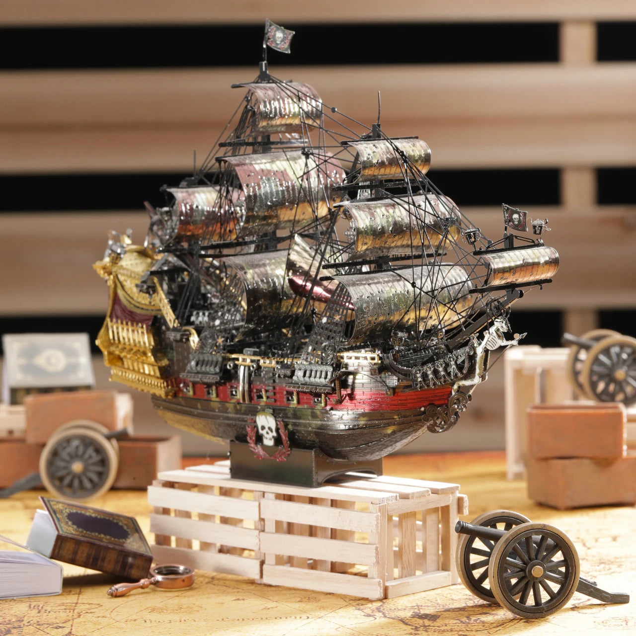 The Flying Dutchman Pirate Ship 3D Metal Model