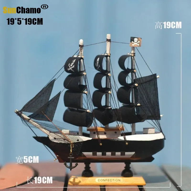 The Black Pearl Wooden Ship Model