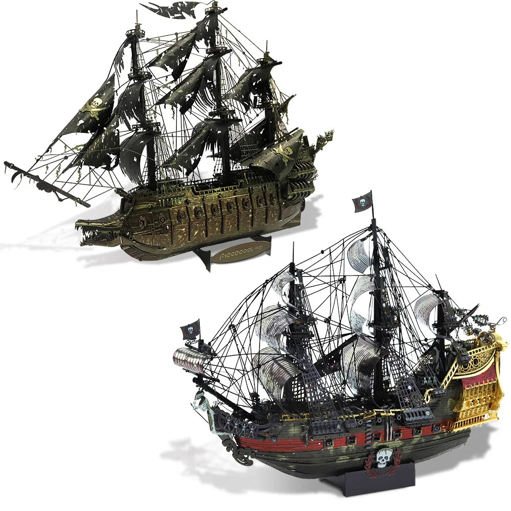 The Flying Dutchman Pirate Ship 3D Metal Model