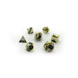 Metal Black and Gold Metallic Enameled Dice Set