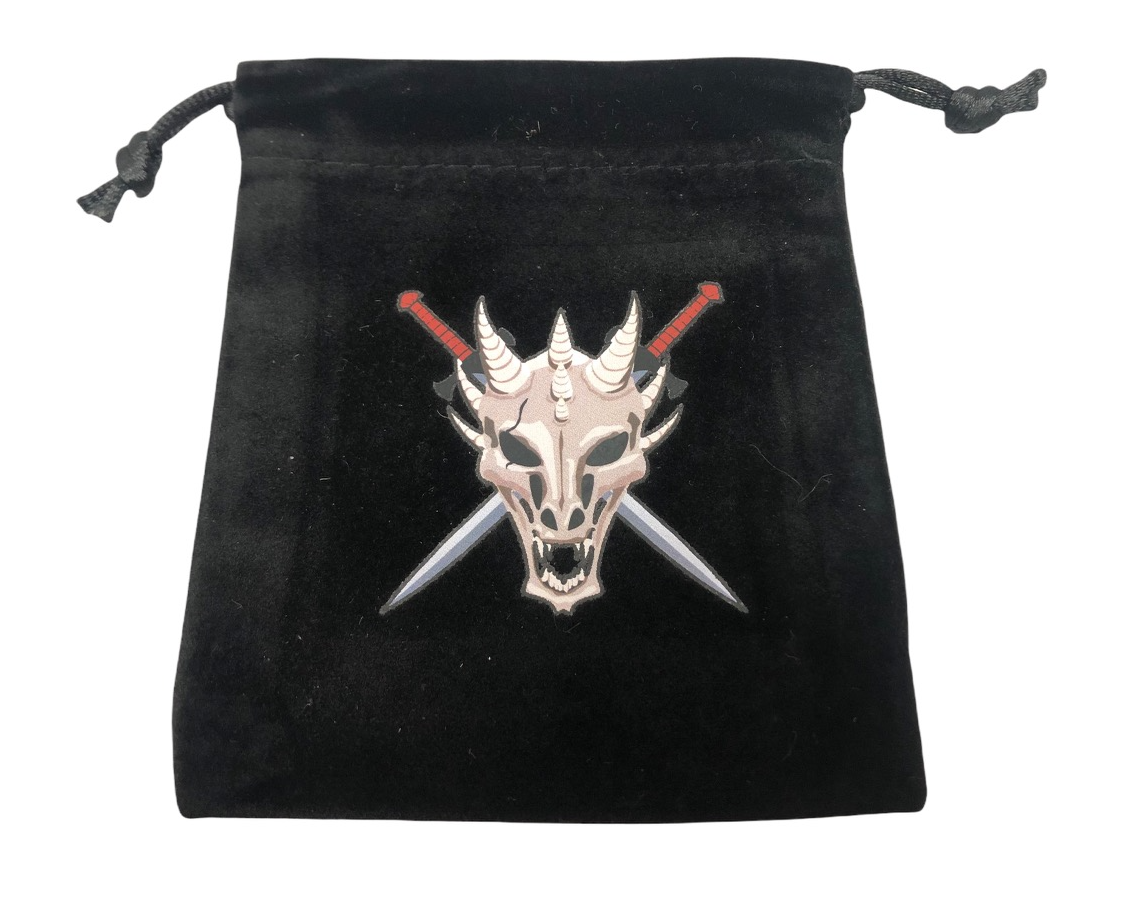Metal Imperial Hero White Blue Dice Set with Pouch and Display Box