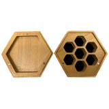 Metal Dragon Scale Rainbow Dice Set with Hexagon Display Box