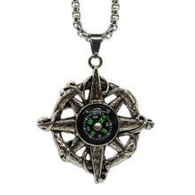 Load image into Gallery viewer, Stainless Steel Pirate Working Compass Necklace Pendant