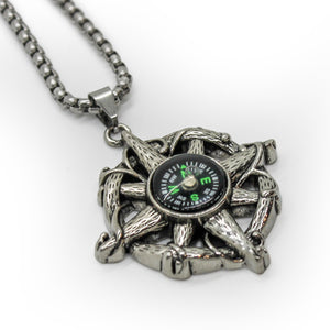 Nautical North Star Compass Pendant Necklace Cool Mens For Gift Nautical North Star Compass Pendant Necklace Cool Mens For Gift