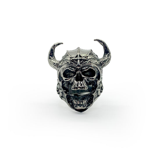 Horned Devil Skull Ring Stainless Steel