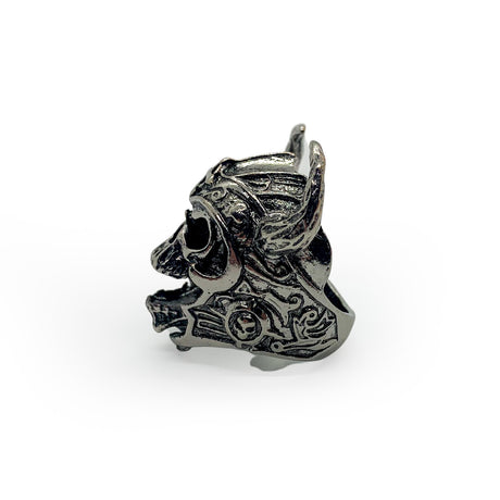 Horned Devil Skull Ring Stainless Steel