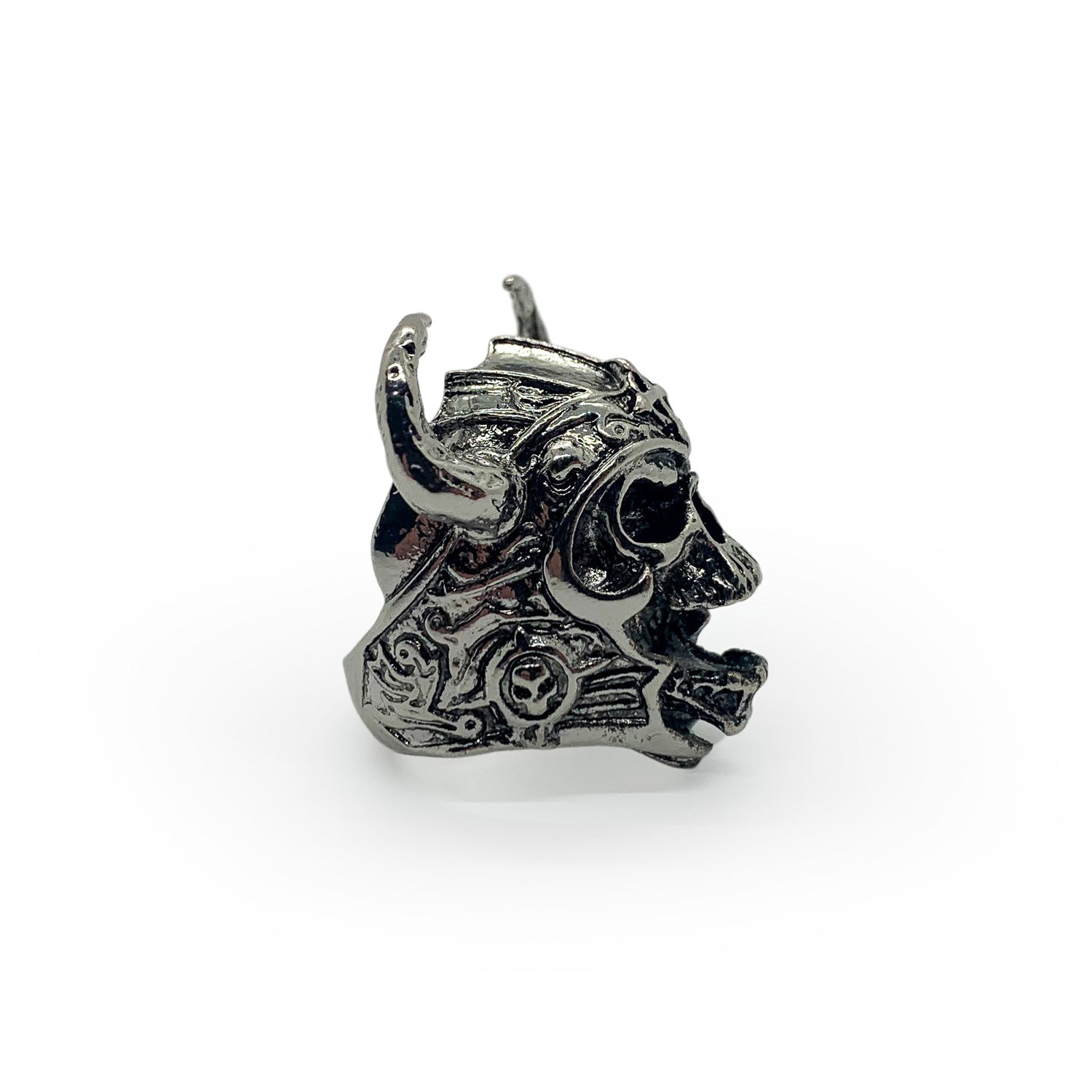 Horned Devil Skull Ring Stainless Steel - US Size 9