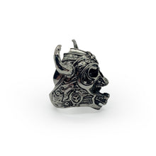 Load image into Gallery viewer, Horned Devil Skull Ring Stainless Steel - US Size 11