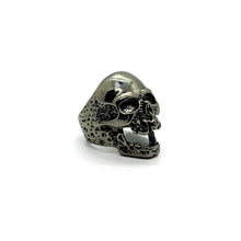 Load image into Gallery viewer, Gaping Eyes and Worm Holes Skull Ring Stainless Steel - US Size 13