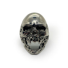 Load image into Gallery viewer, Gaping Eyes and Worm Holes Skull Ring Stainless Steel - US Size 9