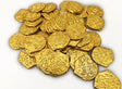 Lot of 50 Toy Metal Shiny Gold Pirate Treasure Coins