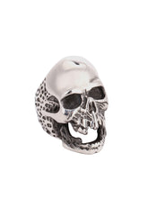 Load image into Gallery viewer, Gaping Eyes and Worm Holes Skull Ring Stainless Steel - US Size 9