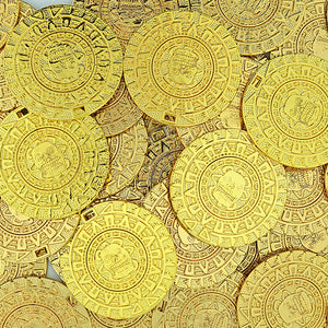 Shiny Gold Toy Metal Aztec Pirate Coins - You Choose The Quantity