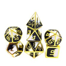 Load image into Gallery viewer, Seven Seas Metal Dragon Scale Dice Set - Black and White