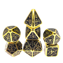 Load image into Gallery viewer, Metal Dragon Scale Black Dice Set with Display Box
