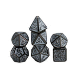 Seven Seas Antique Silver and White Web Dice Set