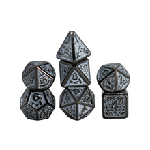 Load image into Gallery viewer, Seven Seas Antique Silver and White Web Dice Set