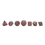 Seven Seas Pink Enamel Rainbow Spider Web Dice Set