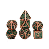 Seven Seas Metal Green and Copper Dice Set