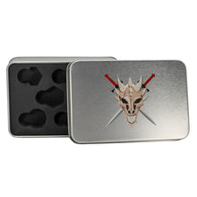 Load image into Gallery viewer, Seven Seas Metal Blood Spatter Dice Set - Silver