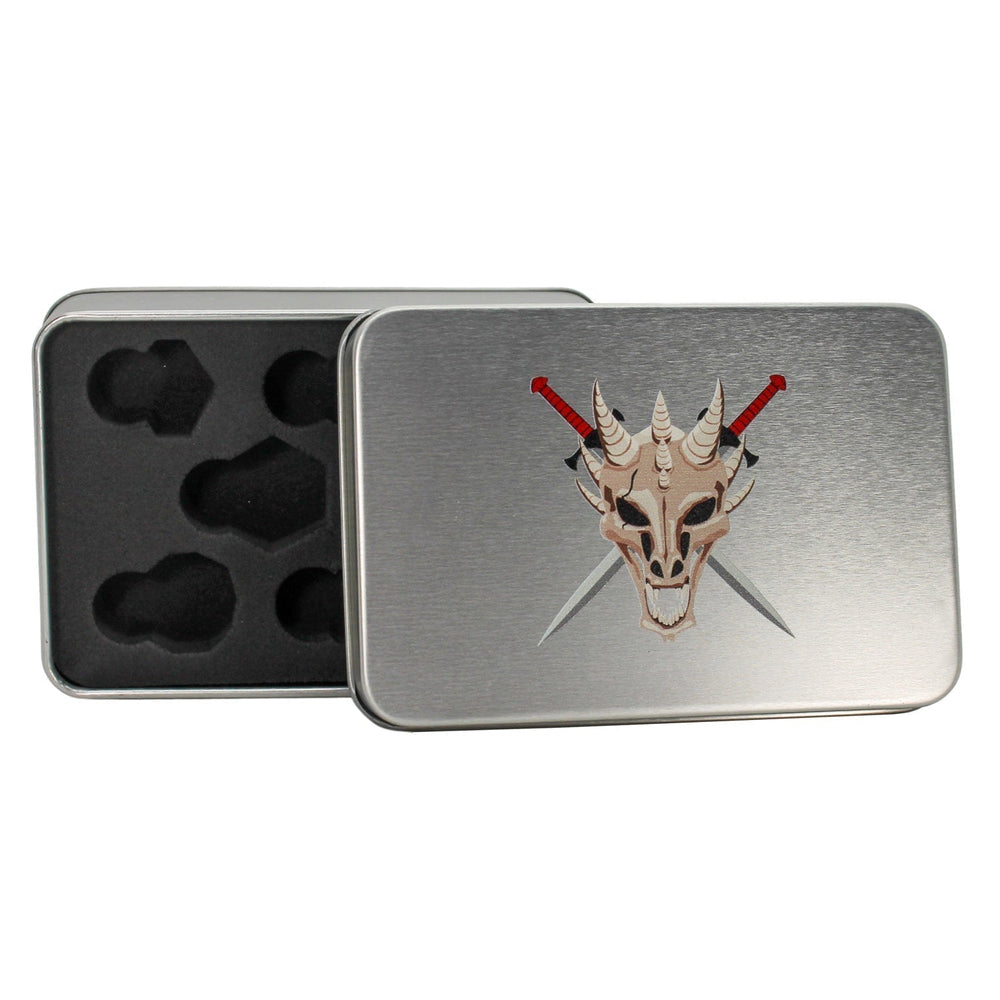 Seven Seas Metal White Blood Splattered Dice Set