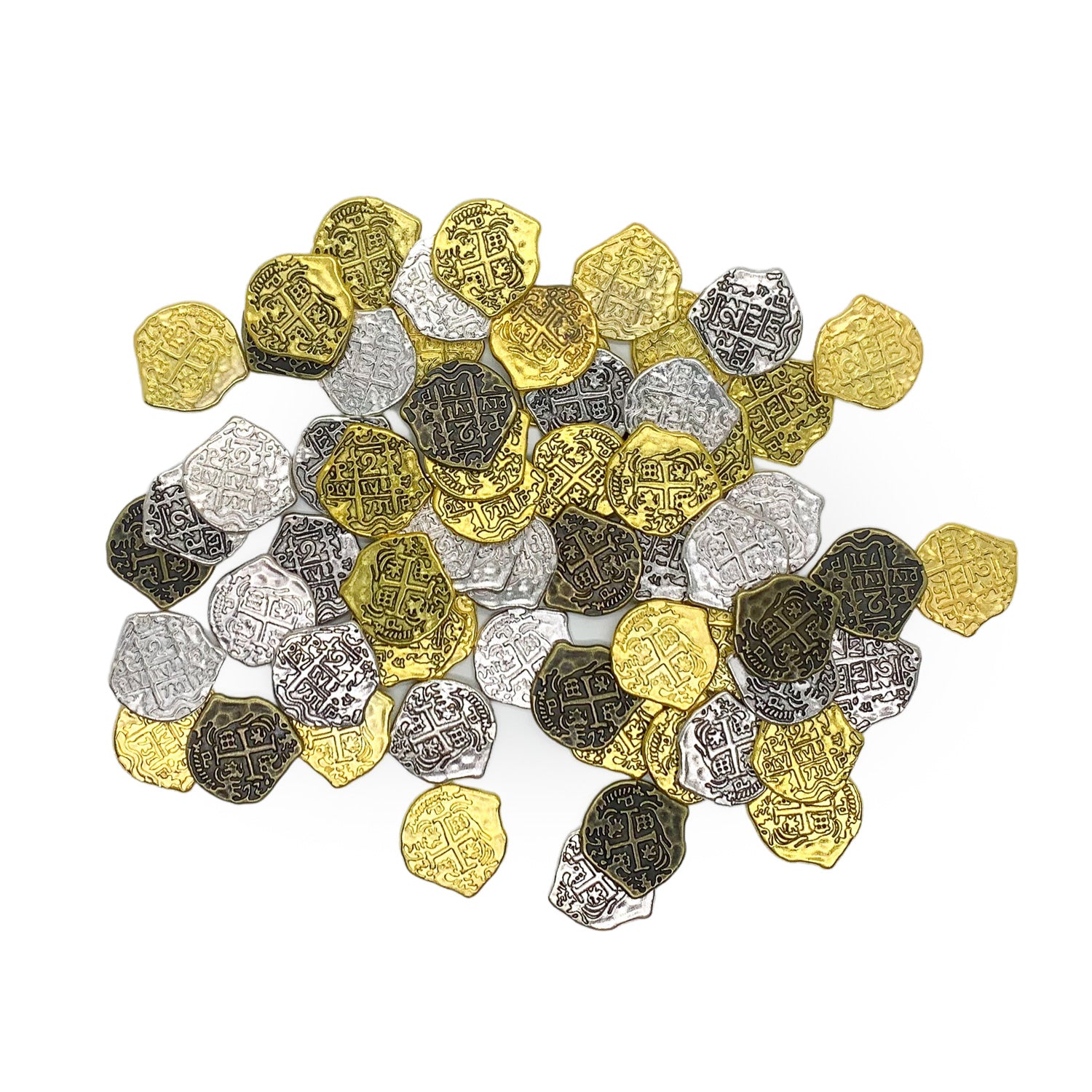 Mixed Metal Gold and Silver Pirate Doubloons