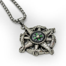 Load image into Gallery viewer, Stainless Steel Pirate Working Compass Necklace Pendant